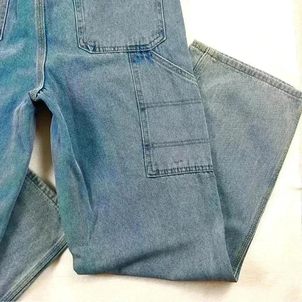 NWT Simple Society Highrise Light Wash Rayon Ankle Carpenter Jeans Size 9/29 - Picture 12 of 16